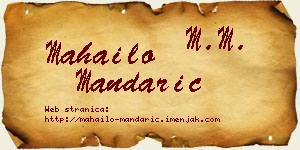 Mahailo Mandarić vizit kartica